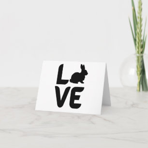 Tarjeta Amor por el conejo Black Design Blank Saludo