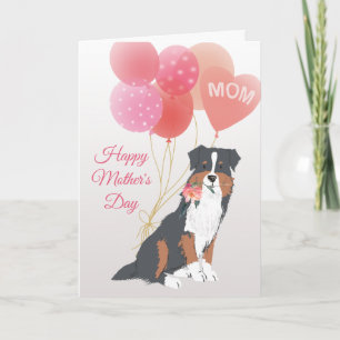 Tarjeta Amor por el día de la madre por el perro pastor au