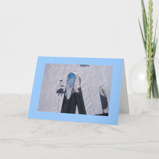 Tarjeta amor por el esquí (Anverso)