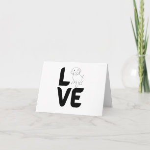 Tarjeta Amor por el perro - Negro BLANCO