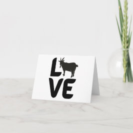Tarjeta Amor por la cabra como O BLANK