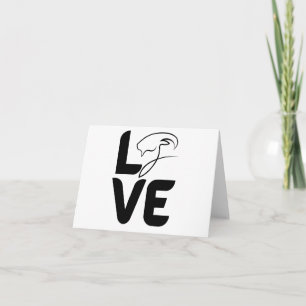 Tarjeta Amor por la cabra como O BLANK