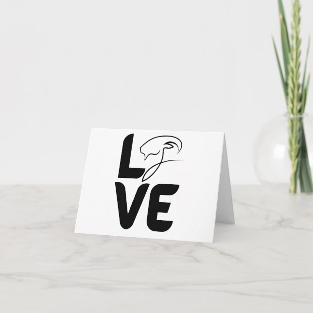 Tarjeta Amor por la cabra como O BLANK (Anverso)