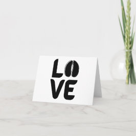 Tarjeta Amor por la cabra y el pezuña - negro en blanco