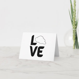 Tarjeta Amor por la nube - Negro BLANCO