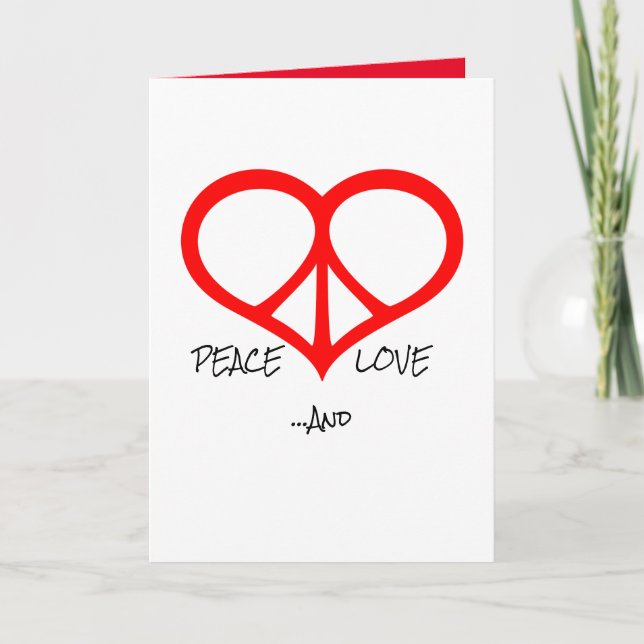 Tarjeta Amor por la paz y lo siento (Anverso)