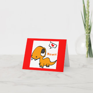 Tarjeta amor por los dinosaurios