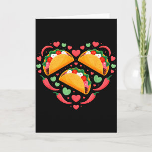 Tarjeta Amor por Tacos Día de San Valentín Divertido Comid