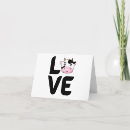 Tarjeta Amor por una vaca O BLANK
