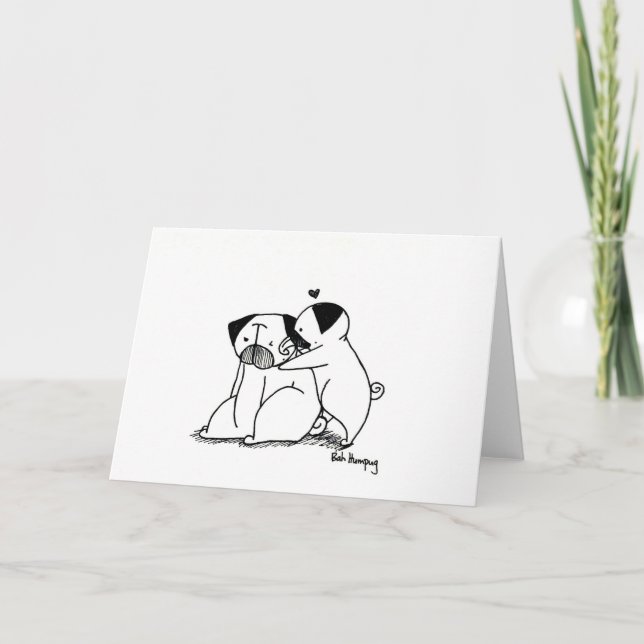 Tarjeta Amor Pug (Anverso)