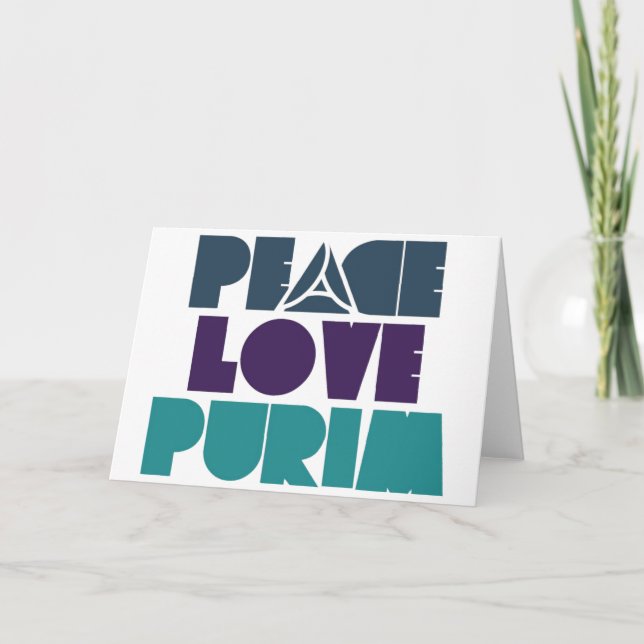 Tarjeta Amor Purim de la paz (Anverso)