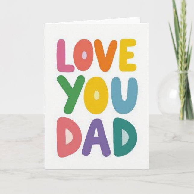 Tarjeta Amor Radiante Papá (Anverso)