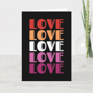 Tarjeta Amor Repetir texto Orgullo Lésbico LGBTQ