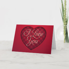 Tarjeta Amor rojo plaudido