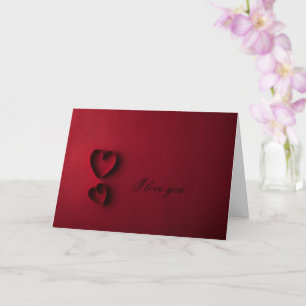 Tarjeta Amor rojo simple