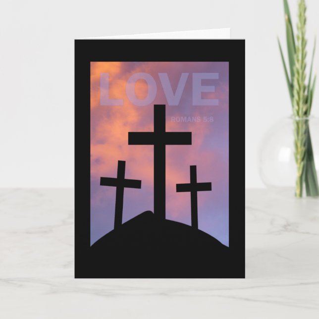 Tarjeta AMOR – Romanos 5:8 (Anverso)