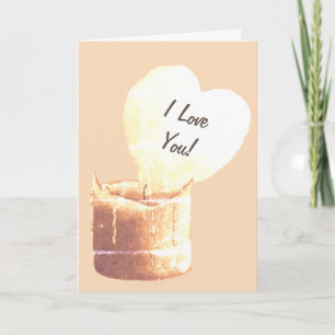 Tarjeta amor romántico de corazón rojo en forma de llama