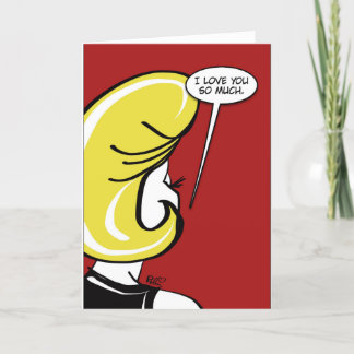 Tarjeta Amor rubio retro
