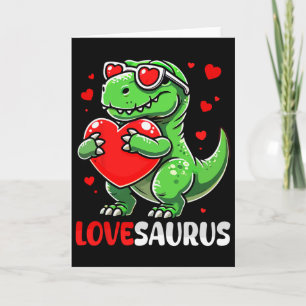 Tarjeta Amor Saurus Cute T-rex Corazones Solteros San Vale