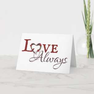 Tarjeta Amor siempre, siempre en mi mente para siempre en 