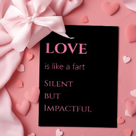 Tarjeta Amor silenciosamente impactante El día de San Vale
