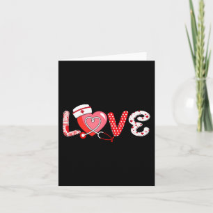 Tarjeta Amor Stethoscope Enfermera El día de San Valentín