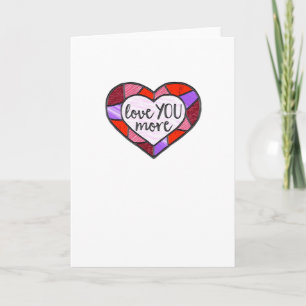 Tarjeta Amor Te Más Vidrio Pintado Corazón Mosaico Artísti