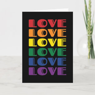 Tarjeta Amor Texto repetido Orgullo Gay LGBTQ