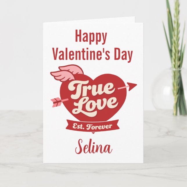 Tarjeta Amor Verdadero - Día de San Valentín  (Anverso)