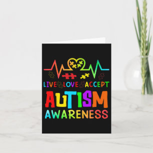 Tarjeta Amor Vivo Acepta Autismo Conciencia Corazón Arcoir