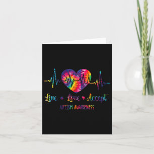 Tarjeta Amor Vivo Acepta Autismo Concienciación Tejido Aut