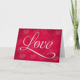 Tarjeta Amor y corazones