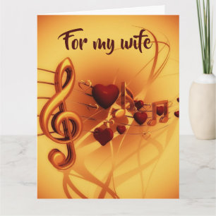 Tarjeta Amor y Música Editable