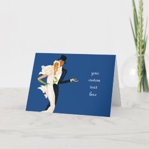 Tarjeta Amor y romance vintage, pareja Boda moderna