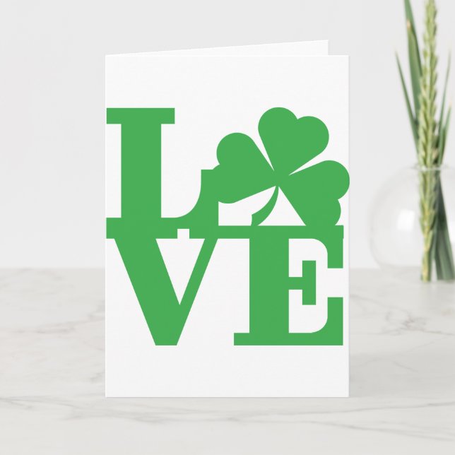 Tarjeta AMOR Y Shamrock (Anverso)