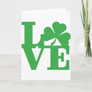 Tarjeta AMOR Y Shamrock