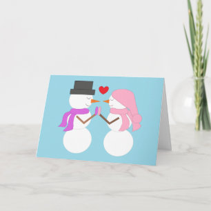 Tarjeta Amor y Snowpeople: Blank Winter