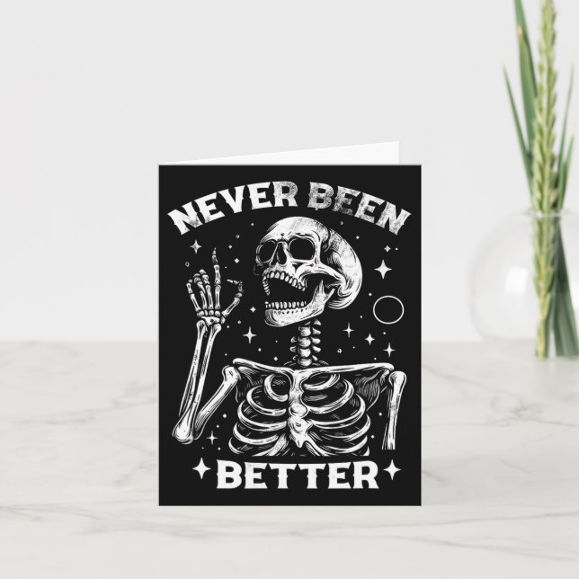 Tarjeta &amp; La Halloween sarcástica nunca fue mejor esqu (Anverso)