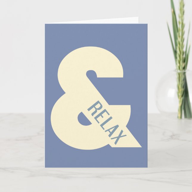 Tarjeta Ampersand Relax Minimalista (Anverso)