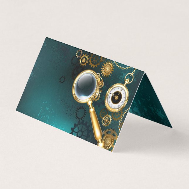 Tarjeta Ampliador en estilo Steampunk (Anverso)