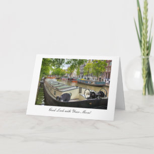 Tarjeta Amsterdam Canal Barge - Buena suerte con tu movimi