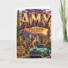 Tarjeta Amy Tucson Arizona Personalizado del Suroeste