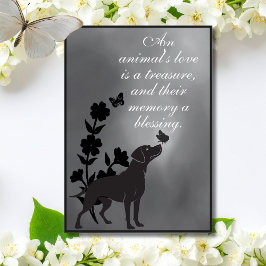Tarjeta An Animal’s Love Is a Treasure – Dog Sympathy