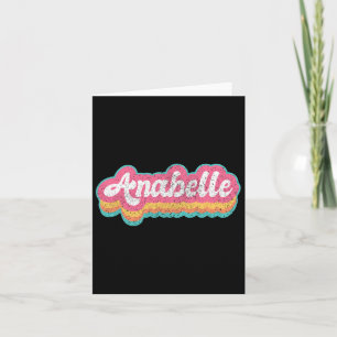 Tarjeta Anabelle Nombre de Niña Vintage 70s 80s Personaliz