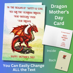 Tarjeta Añade nombres, eres el dragón guardián, Día de la 