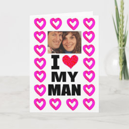 Tarjeta Añade tu foto y amo a mi hombre