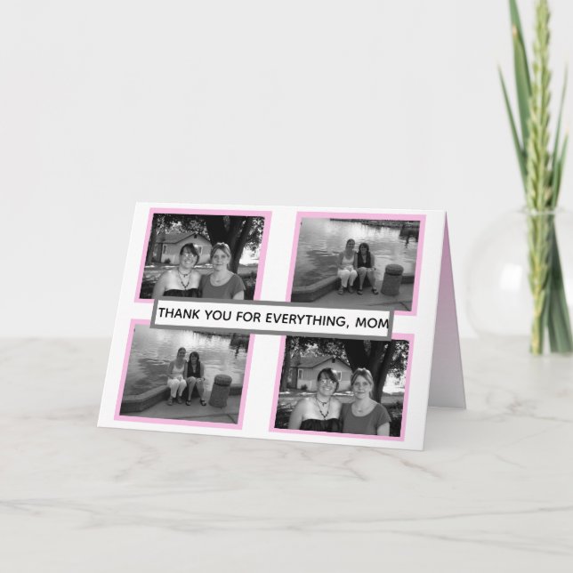 Tarjeta Añade tus fotos favoritas de ti y de tu madre (Anverso)