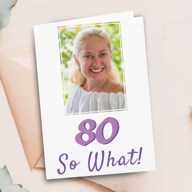 Tarjeta Añade una Foto 80 Y qué Cumpleaños 80 (Subido por el creador)