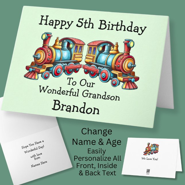 Tarjeta Añadir el nombre del niño de la estación de trenes (Subido por el creador)