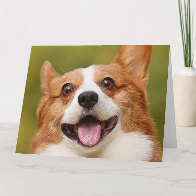 Tarjeta Añadir foto de perro personalizada (Anverso)
